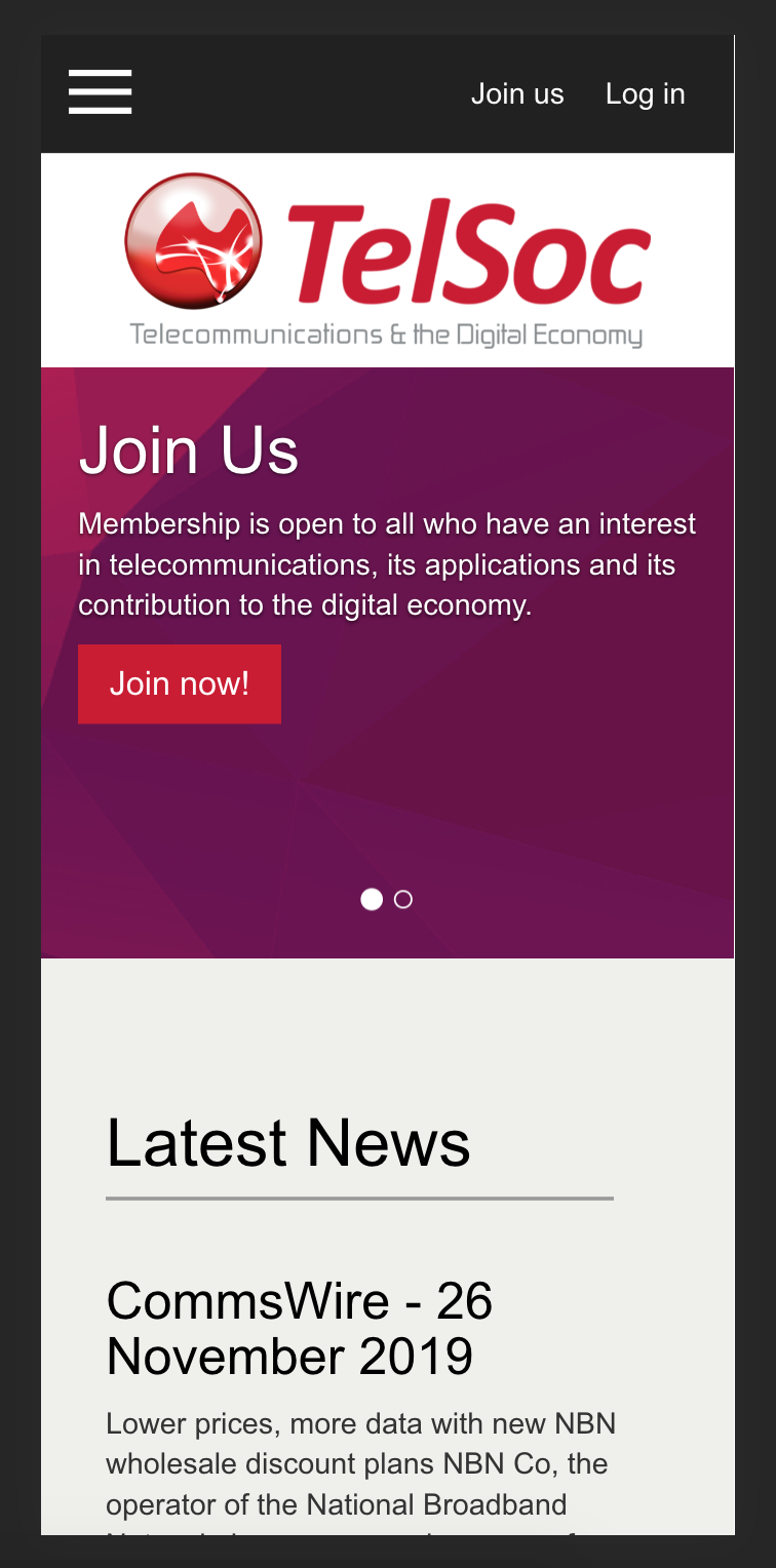 Homepage Mobile